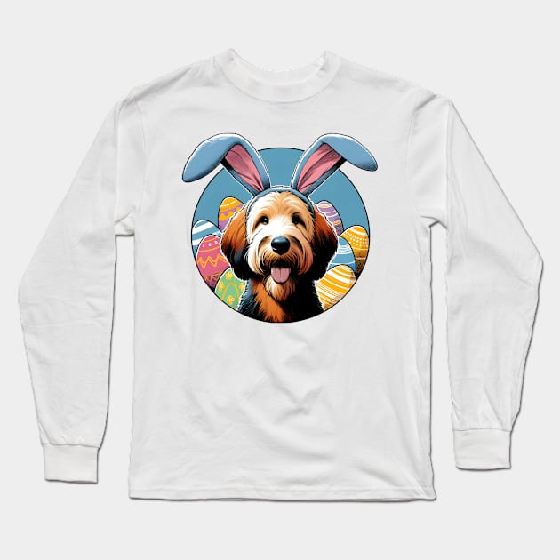 Otterhound's Easter Delight with Bunny Ears and Eggs Long Sleeve T-Shirt by ArtRUs